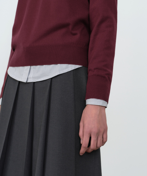 MUSINSA STANDARD WOMAN（ムシンサスタンダードウーマン）の「ウィメンズエッセンシャルVネックニット[バーガンディ]（ニット/セーター・レディース・その他・X-SMALL/SMALL/MEDIUM/LARGE）」の5枚目の写真