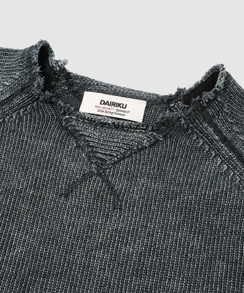 DAIRIKU(ダイリク)の「Vintage Washed Pullover Knit Sweater(ニット/セーター・メンズ・インディゴブルー/ブラック・M/L)」の7枚目の写真