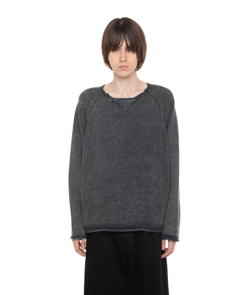 DAIRIKU(ダイリク)の「Vintage Washed Pullover Knit Sweater(ニット/セーター・メンズ・インディゴブルー/ブラック・M/L)」の3枚目の写真
