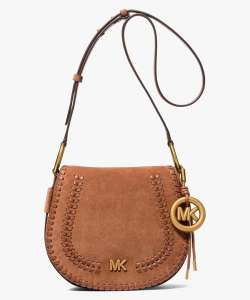 MICHAEL KORS(マイケルコース)の「JOSIE ホイップステッチ スエード サドル フラップ クロスボディ ミディアム(ショルダーバッグ・レディース・ブラウン系・FREE)」の1枚目の写真