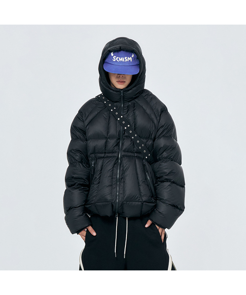 SCHISM INDUCING(スキズムインデューシング)の「OPAQUE DOWN JACKET (2color)(ダウンジャケット/コート・レディース・ブラック/ライトブルー・LARGE/MEDIUM)」の2枚目の写真