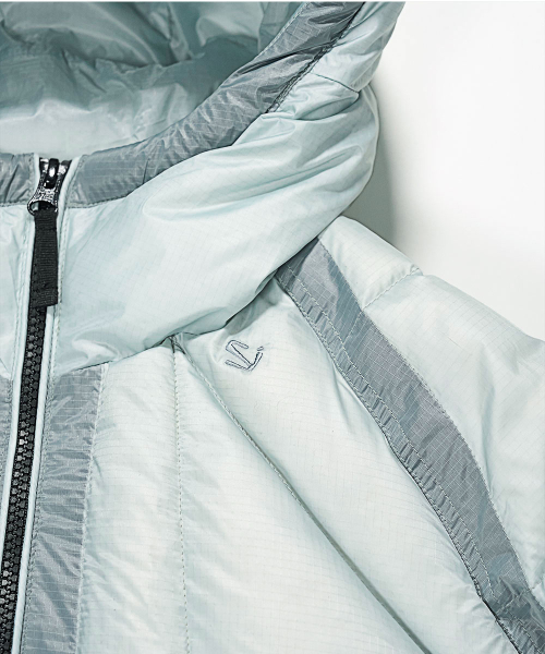 SCHISM INDUCING(スキズムインデューシング)の「OPAQUE DOWN JACKET (2color)(ダウンジャケット/コート・レディース・ブラック/ライトブルー・LARGE/MEDIUM)」の5枚目の写真