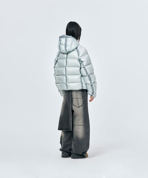 SCHISM INDUCING(スキズムインデューシング)の「OPAQUE DOWN JACKET (2color)(ダウンジャケット/コート・レディース・ブラック/ライトブルー・LARGE/MEDIUM)」の8枚目の写真