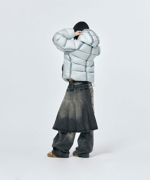 SCHISM INDUCING(スキズムインデューシング)の「OPAQUE DOWN JACKET (2color)(ダウンジャケット/コート・レディース・ブラック/ライトブルー・LARGE/MEDIUM)」の9枚目の写真