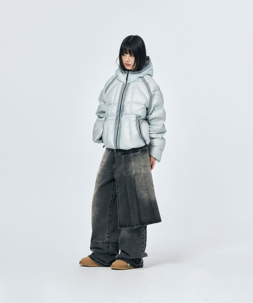 SCHISM INDUCING(スキズムインデューシング)の「OPAQUE DOWN JACKET (2color)(ダウンジャケット/コート・レディース・ブラック/ライトブルー・LARGE/MEDIUM)」の11枚目の写真