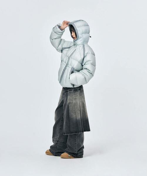 SCHISM INDUCING(スキズムインデューシング)の「OPAQUE DOWN JACKET (2color)(ダウンジャケット/コート・レディース・ブラック/ライトブルー・LARGE/MEDIUM)」の13枚目の写真