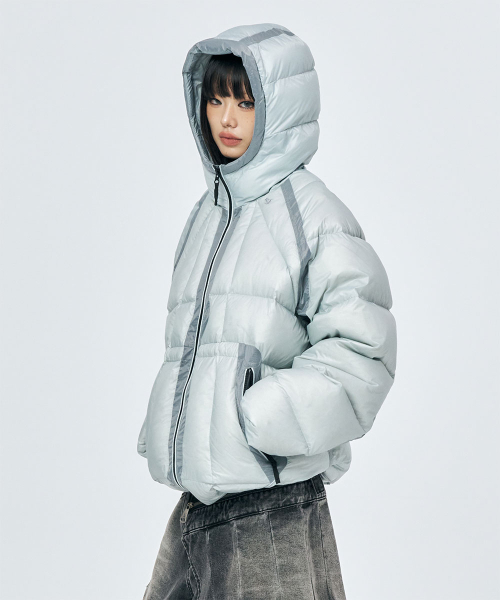 SCHISM INDUCING(スキズムインデューシング)の「OPAQUE DOWN JACKET (2color)(ダウンジャケット/コート・レディース・ブラック/ライトブルー・LARGE/MEDIUM)」の15枚目の写真