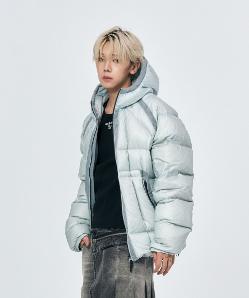 SCHISM INDUCING(スキズムインデューシング)の「OPAQUE DOWN JACKET (2color)(ダウンジャケット/コート・レディース・ブラック/ライトブルー・LARGE/MEDIUM)」の19枚目の写真