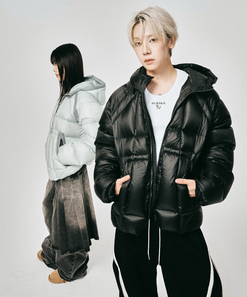 SCHISM INDUCING(スキズムインデューシング)の「OPAQUE DOWN JACKET (2color)(ダウンジャケット/コート・レディース・ブラック/ライトブルー・LARGE/MEDIUM)」の22枚目の写真