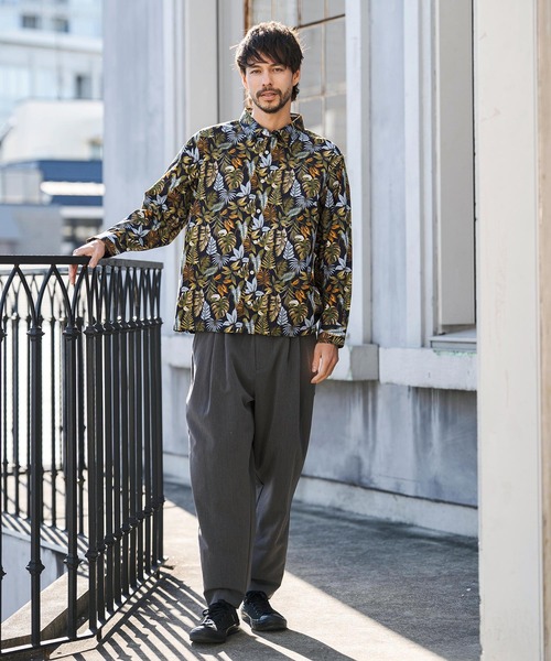 CAMBIO（カンビオ）の「ms6403- ボタニカルプリントブロードシャツ(CMB1245)（シャツ/ブラウス・メンズ・ホワイト/ネイビー/ブラック・S/M/L）」の13枚目の写真