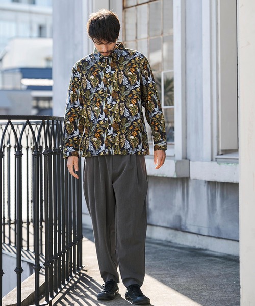 CAMBIO（カンビオ）の「ms6403- ボタニカルプリントブロードシャツ(CMB1245)（シャツ/ブラウス・メンズ・ホワイト/ネイビー/ブラック・S/M/L）」の14枚目の写真