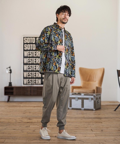 CAMBIO（カンビオ）の「ms6403- ボタニカルプリントブロードシャツ(CMB1245)（シャツ/ブラウス・メンズ・ホワイト/ネイビー/ブラック・S/M/L）」の19枚目の写真