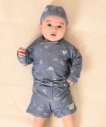 LEAD（リード）の「ラッシュガード＆ショートパンツ水着セットブルーグレー80（水着）」