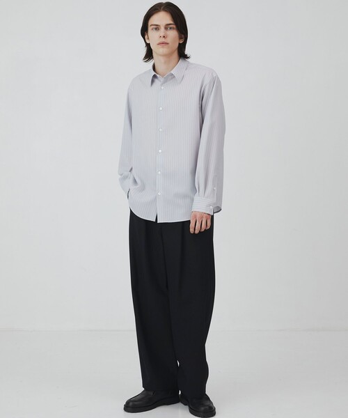 UNITED TOKYO（ユナイテッドトウキョウ）の「【新作】Super120s ウォッシャブルウールシャツ　｜オールシーズン対応/ウール/ウォッシャブル/毛玉防止/縮みにくい/オフィスカジュアル/ビジネス/防シワ/防臭/透湿性（シャツ/ブラウス・メンズ・グレイッシュベージュ/チェック/その他7/その他6/ブラック・2/1）」の8枚目の写真