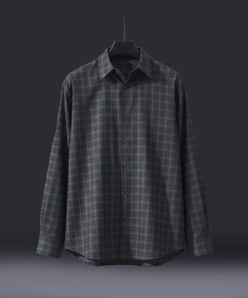 UNITED TOKYO（ユナイテッドトウキョウ）の「【新作】Super120s ウォッシャブルウールシャツ　｜オールシーズン対応/ウール/ウォッシャブル/毛玉防止/縮みにくい/オフィスカジュアル/ビジネス/防シワ/防臭/透湿性（シャツ/ブラウス・メンズ・グレイッシュベージュ/チェック/その他7/その他6/ブラック・2/1）」の5枚目の写真