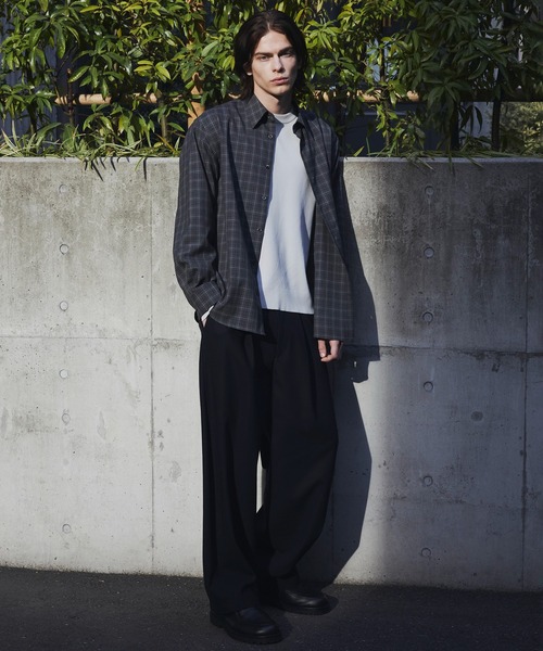 UNITED TOKYO（ユナイテッドトウキョウ）の「【新作】Super120s ウォッシャブルウールシャツ　｜オールシーズン対応/ウール/ウォッシャブル/毛玉防止/縮みにくい/オフィスカジュアル/ビジネス/防シワ/防臭/透湿性（シャツ/ブラウス・メンズ・グレイッシュベージュ/チェック/その他7/その他6/ブラック・2/1）」の15枚目の写真