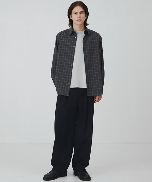 UNITED TOKYO（ユナイテッドトウキョウ）の「【新作】Super120s ウォッシャブルウールシャツ　｜オールシーズン対応/ウール/ウォッシャブル/毛玉防止/縮みにくい/オフィスカジュアル/ビジネス/防シワ/防臭/透湿性（シャツ/ブラウス・メンズ・グレイッシュベージュ/チェック/その他7/その他6/ブラック・2/1）」の16枚目の写真