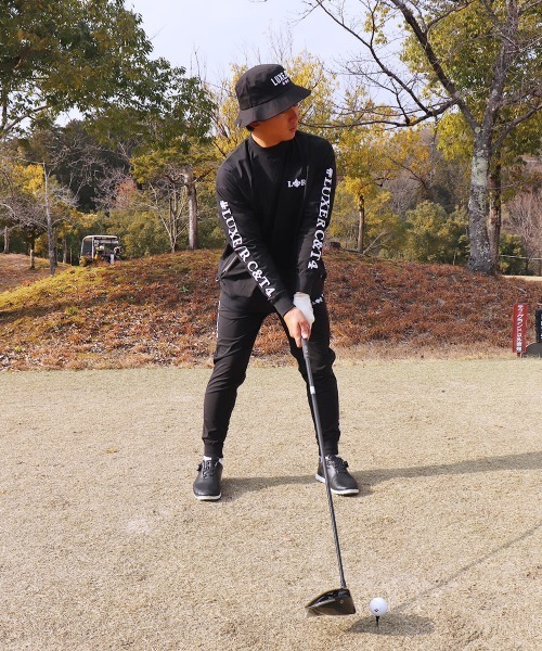 LUXE/R GOLF(ラグジュ ゴルフ)の「(RM)【LUXE/R GOLF】ナイロン ストレッチ コード刺繍 ジョガーパンツ(スウェットパンツ・メンズ・ベージュ系/ブラック・X-LARGE/LARGE)」の10枚目の写真