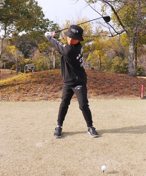 LUXE/R GOLF(ラグジュ ゴルフ)の「(RM)【LUXE/R GOLF】ナイロン ストレッチ コード刺繍 ジョガーパンツ(スウェットパンツ・メンズ・ベージュ系/ブラック・X-LARGE/LARGE)」の11枚目の写真