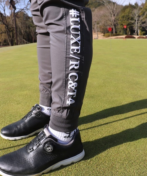 LUXE/R GOLF(ラグジュ ゴルフ)の「(RM)【LUXE/R GOLF】ナイロン ストレッチ コード刺繍 ジョガーパンツ(スウェットパンツ・メンズ・ベージュ系/ブラック・X-LARGE/LARGE)」の13枚目の写真