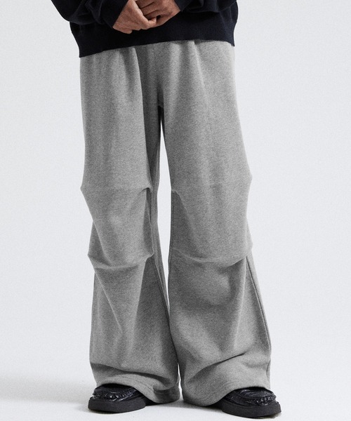 Parts Lab.（パーツラボ）の「【Parts Lab.】Basic Wide Sweat Pants / ベーシックワイドスウェットパンツ（スウェットパンツ・メンズ・グレー/ブラック・L/S/M）」の2枚目の写真