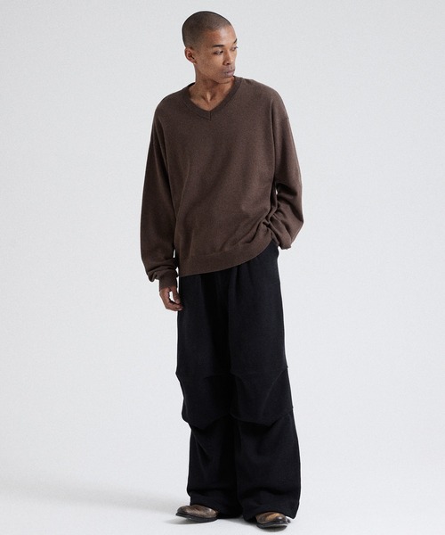 Parts Lab.（パーツラボ）の「【Parts Lab.】Basic Wide Sweat Pants / ベーシックワイドスウェットパンツ（スウェットパンツ・メンズ・グレー/ブラック・L/S/M）」の3枚目の写真