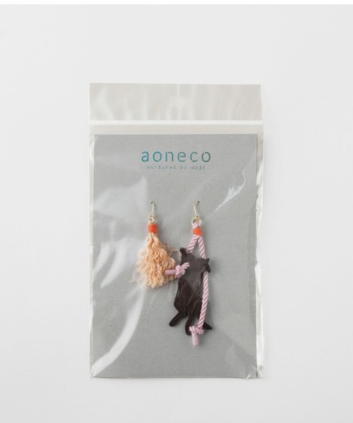aoneco(アオネコ)の「iki × aoneco 紐ピアス(ピアス(両耳用)・レディース・ブラウン/ブルー系その他/グレー系その他・FREE)」の6枚目の写真