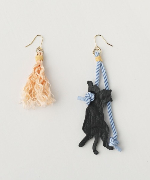 aoneco(アオネコ)の「iki × aoneco 紐ピアス(ピアス(両耳用)・レディース・ブラウン/ブルー系その他/グレー系その他・FREE)」の7枚目の写真