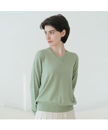 Basic Drop Puff Shoulder V Neck Knitwear (6colors)
