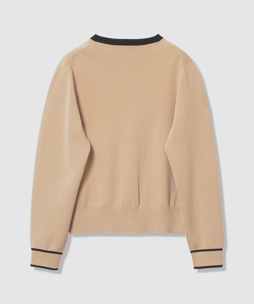 allureville（アルアバイル）の「ハイショクポケットクルーカーディガン（カーディガン/ボレロ・レディース・グリーン/ベージュ系その他・2）」の3枚目の写真