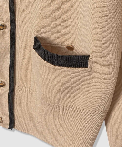 allureville（アルアバイル）の「ハイショクポケットクルーカーディガン（カーディガン/ボレロ・レディース・グリーン/ベージュ系その他・2）」の6枚目の写真