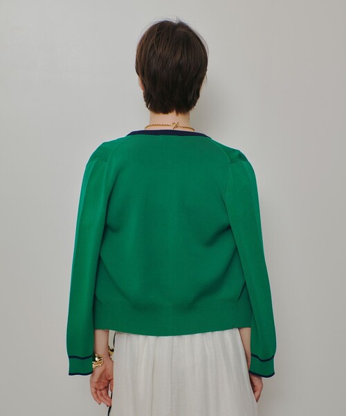 allureville（アルアバイル）の「ハイショクポケットクルーカーディガン（カーディガン/ボレロ・レディース・グリーン/ベージュ系その他・2）」の11枚目の写真