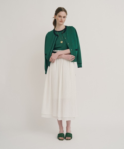 allureville（アルアバイル）の「ハイショクポケットクルーカーディガン（カーディガン/ボレロ・レディース・グリーン/ベージュ系その他・2）」の17枚目の写真