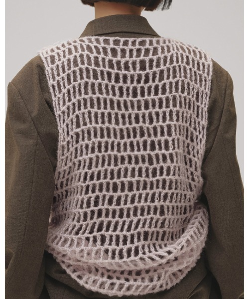 TODAYFUL（トゥデイフル）の「Mohair Mesh Vest（ベスト・レディース・アイボリー/ミント/チャコールグレー/ベビーピンク・FREE）」の14枚目の写真