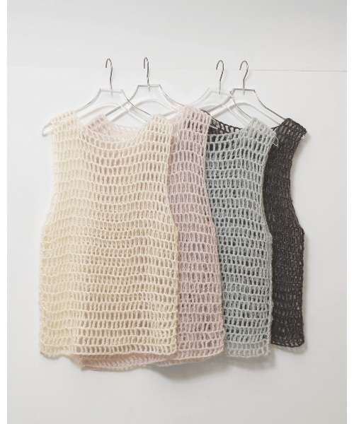 TODAYFUL（トゥデイフル）の「Mohair Mesh Vest（ベスト・レディース・アイボリー/ミント/チャコールグレー/ベビーピンク・FREE）」の16枚目の写真
