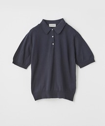 半袖バイカラーコットンニットポロシャツ（ポロシャツ）｜JOHN SMEDLEY