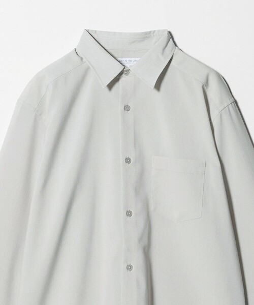 A DAY IN THE LIFE UNITED ARROWS(アデイインザライフユナイテッドアローズ)の「ハイツイスト リラックス レギュラーシャツ-吸水速乾-<A DAY IN THE LIFE>(シャツ/ブラウス・メンズ・ネイビー/ライトグレー/ターコイズブルー系/ライトピンク・S/M/L)」の10枚目の写真