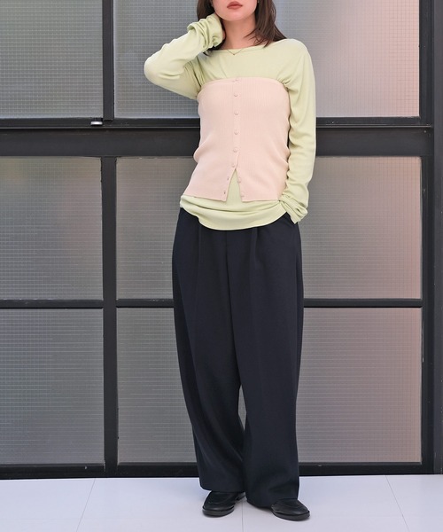 AKTE（アクテ）の「ニットビスチェ（ニット/セーター・レディース・ライトベージュ/ブラック・FREE）」の11枚目の写真