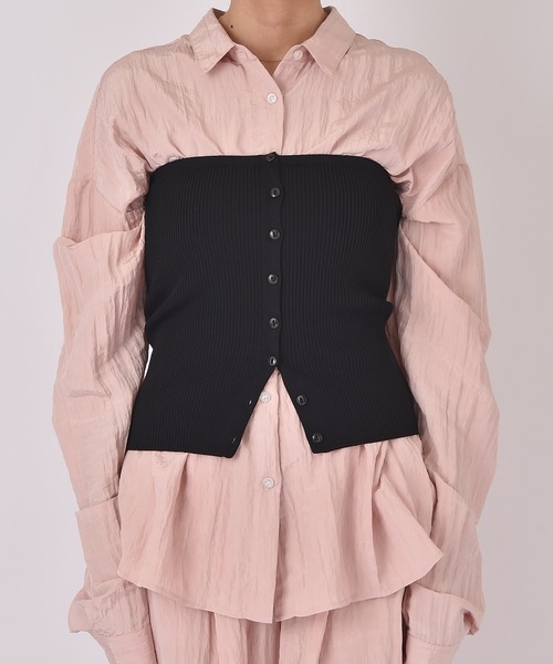 AKTE（アクテ）の「ニットビスチェ（ニット/セーター・レディース・ライトベージュ/ブラック・FREE）」の21枚目の写真