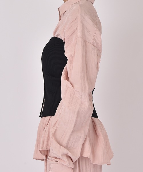 AKTE（アクテ）の「ニットビスチェ（ニット/セーター・レディース・ライトベージュ/ブラック・FREE）」の22枚目の写真