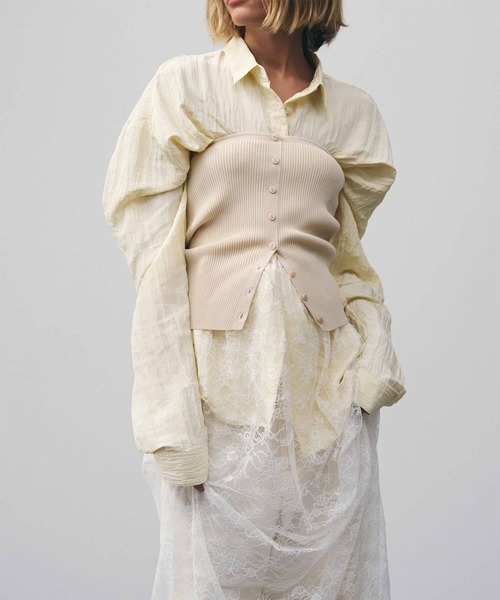 AKTE（アクテ）の「ニットビスチェ（ニット/セーター・レディース・ライトベージュ/ブラック・FREE）」の19枚目の写真