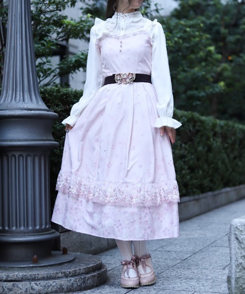 axes femme（アクシーズファム）の「桜レース×桜柄キャミワンピース