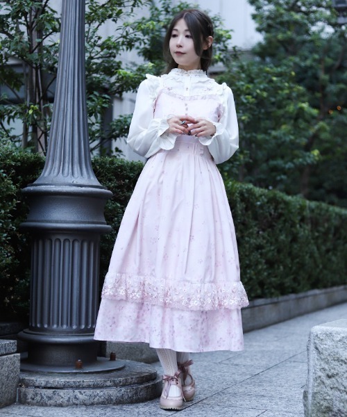 axes femme（アクシーズファム）の「桜レース×桜柄キャミワンピース