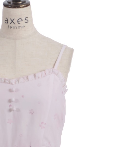 axes femme（アクシーズファム）の「桜レース×桜柄キャミワンピース（ワンピース・レディース・ピンク/キナリ・FREE）」の9枚目の写真