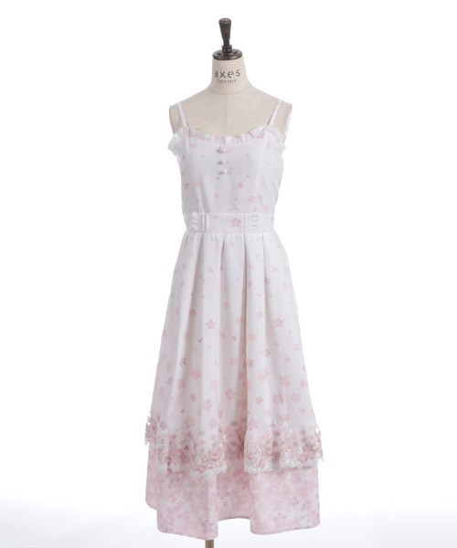 axes femme（アクシーズファム）の「桜レース×桜柄キャミワンピース（ワンピース・レディース・ピンク/キナリ・FREE）」の10枚目の写真