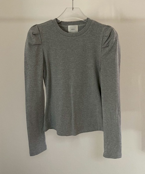 AMAIL(アマイル)の「Puff Sleeve Top(Tシャツ/カットソー・レディース・グレー/ブラック・FREE)」の18枚目の写真