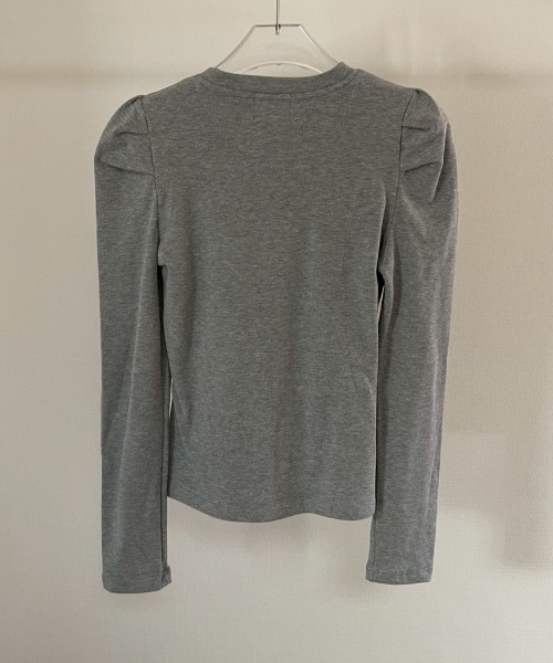 AMAIL(アマイル)の「Puff Sleeve Top(Tシャツ/カットソー・レディース・グレー/ブラック・FREE)」の19枚目の写真