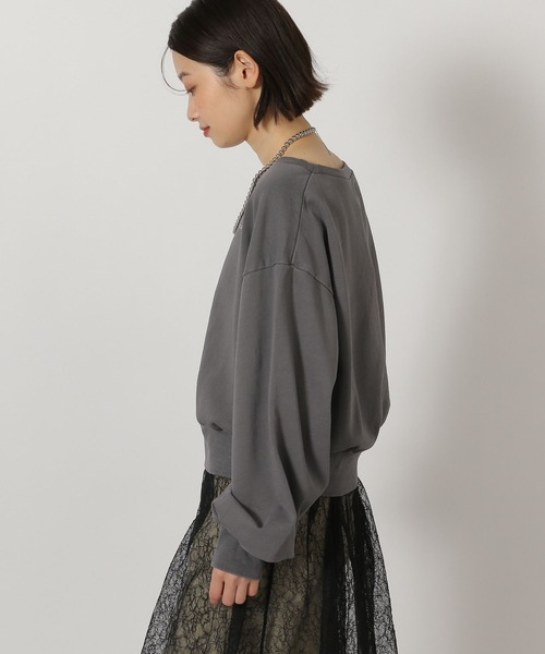 LAKOLE（ラコレ）の「ワンショル刺繍ロゴスウェット / 658035（スウェット・レディース・アイボリー/ピンク/チャコール・FREE）」の8枚目の写真