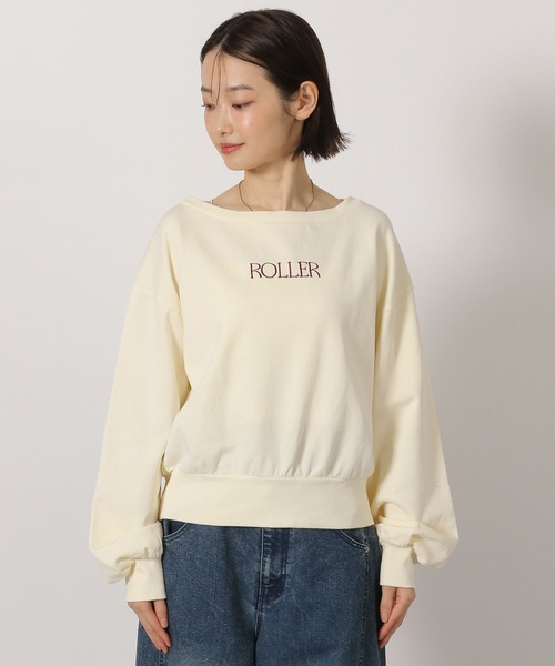 LAKOLE（ラコレ）の「ワンショル刺繍ロゴスウェット / 658035（スウェット・レディース・アイボリー/ピンク/チャコール・FREE）」の20枚目の写真