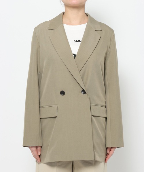 mysty woman（ミスティウーマン）の「ダブルブレストテーラージャケット 660055（テーラードジャケット・レディース・グリーン系その他/ベージュ/ダークネイビー・FREE）」の17枚目の写真